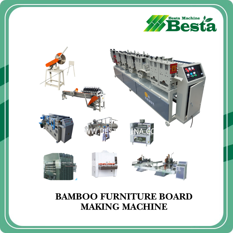 Solid Bamboo Furniture Board Line, Bamboo Flooring Line