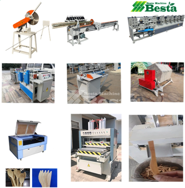 Fully Automatic Bamboo Spoon and Fork Making Machine Line for Eco-Friendly Cutlery