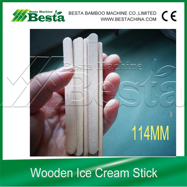 114MM Wooden Ice Cream Stick Carved Cutting Blade