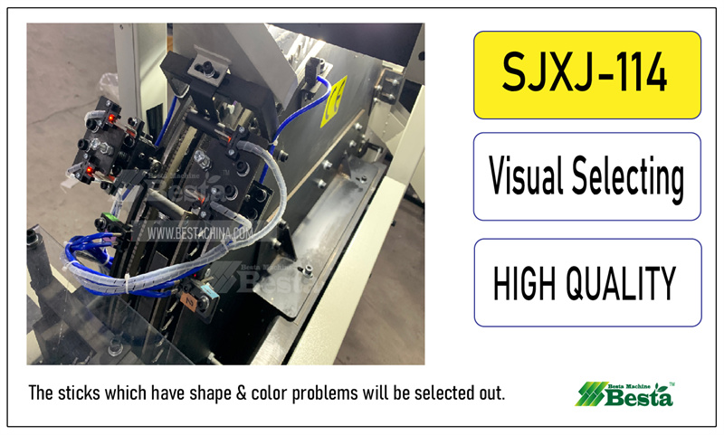 Wooden ice cream stick selecting machine visual type