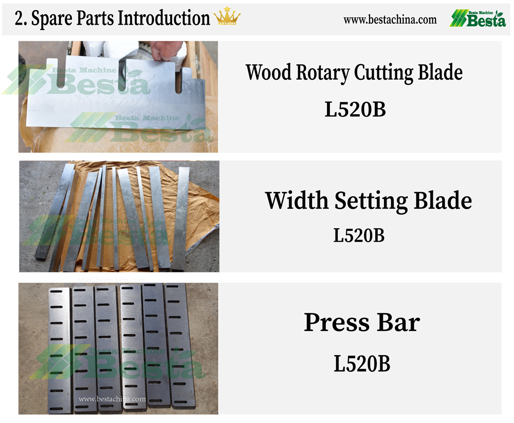 wood rotary cutting machine spare parts