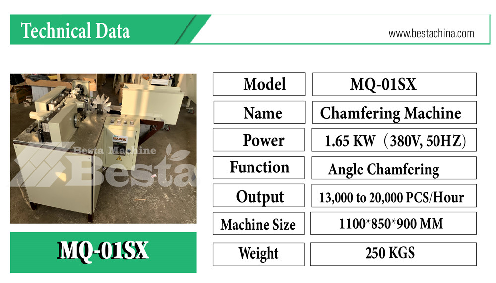 wooden ice cream stick chamfering machine PHOTO