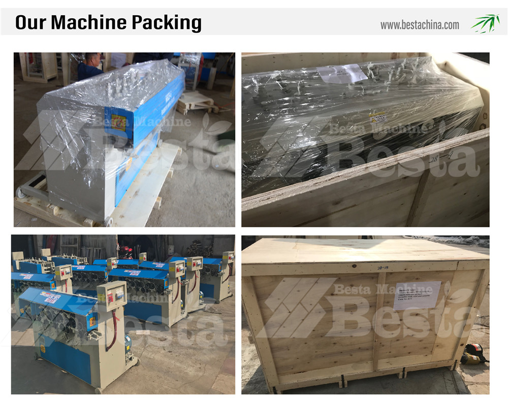 Bamboo stick making machine exported to India