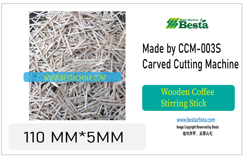 Wooden coffee stirring stick making project set up