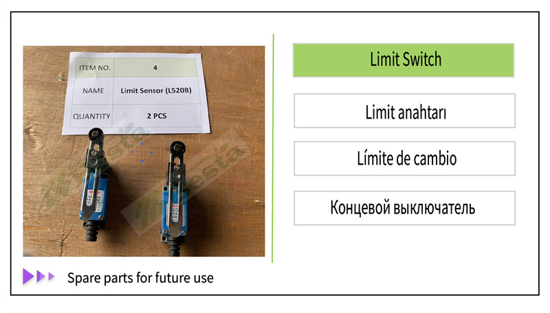 Accessories for wood rotary cutting machine